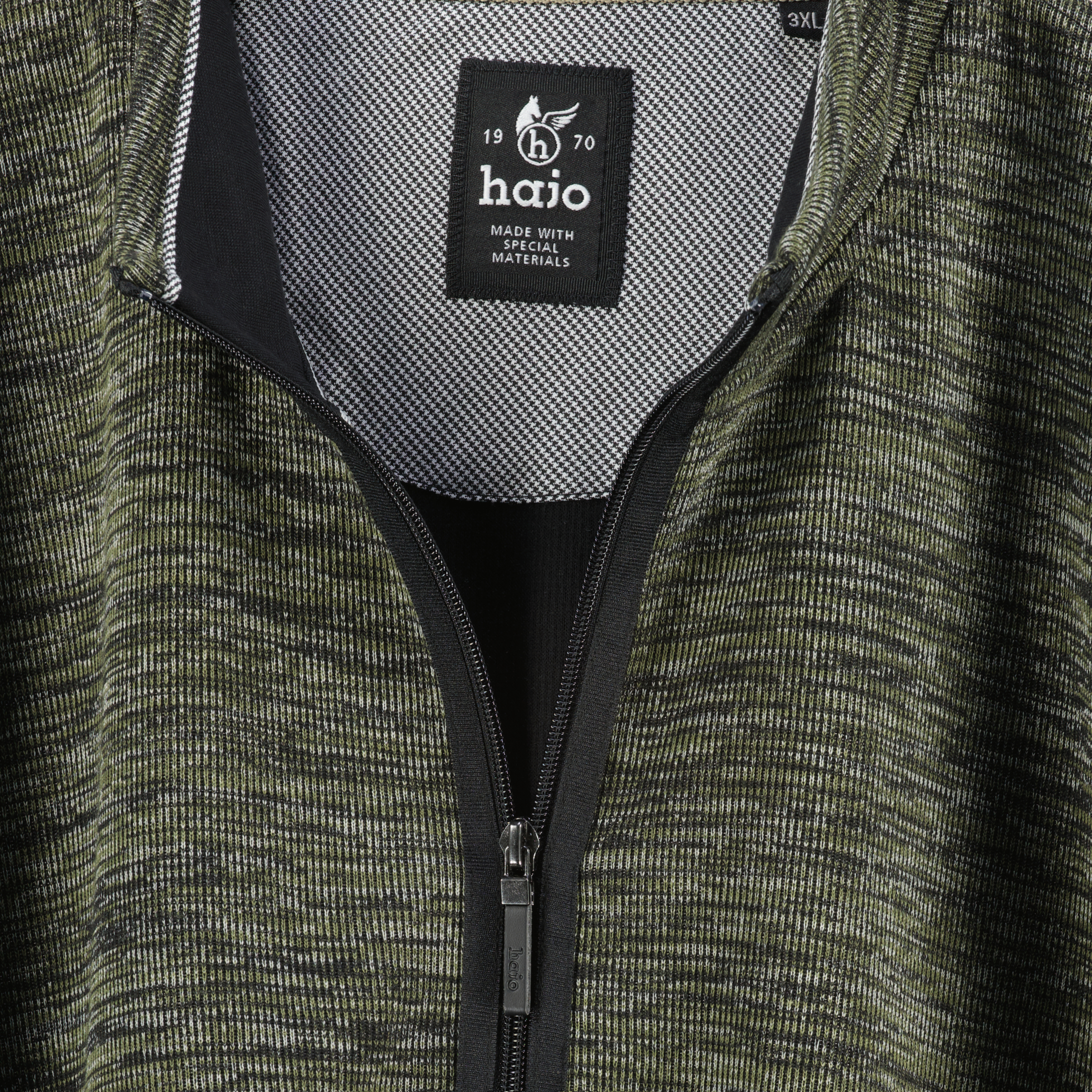 Hajo Sweatjacke "Stay Fresh", bügelfrei schwarz