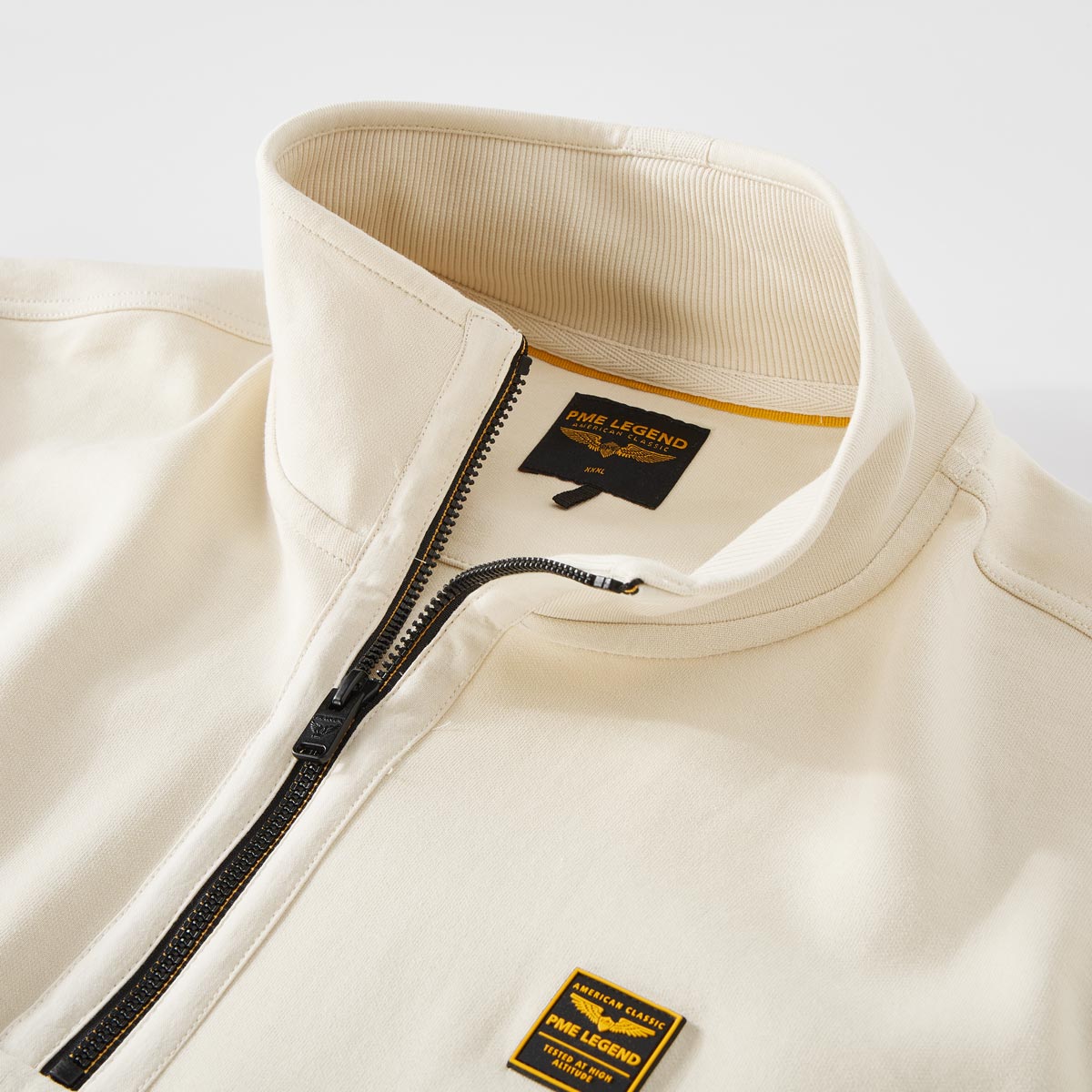 PME LEGEND Sweatshirt aus Biobaumwolle creme