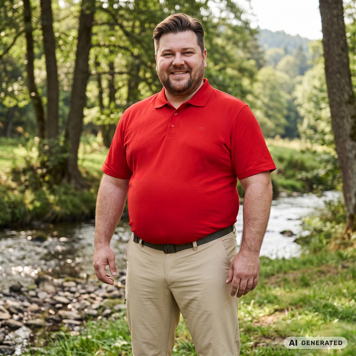 Maier Sports Funktions-Poloshirt, atmungsaktiv und schnelltrocknend rot