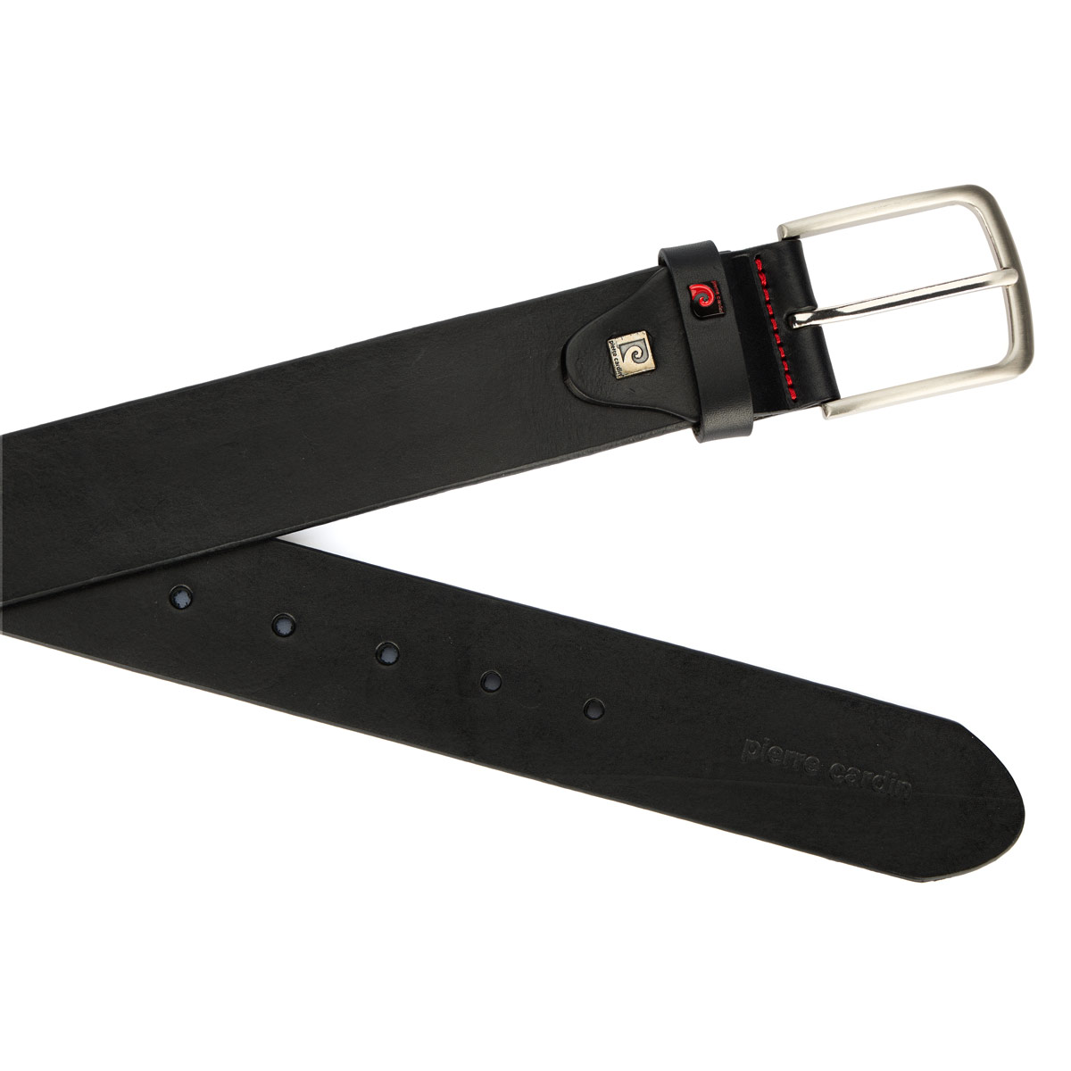 Pierre Cardin Gürtel aus Glattleder, Überlänge schwarz