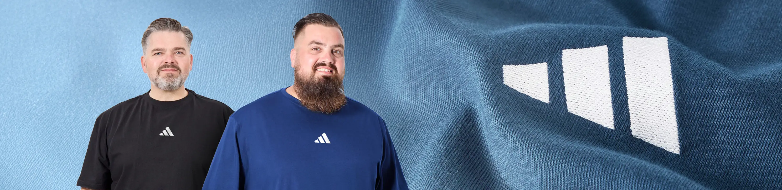 Zwei starke Männer in adidas Shirts bei Pfundskerl