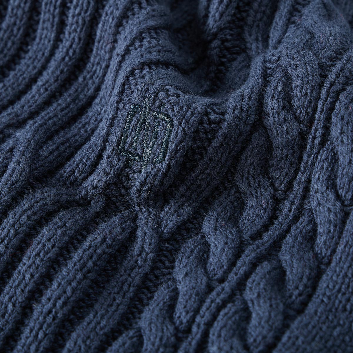 North Zopfstrick-Pullover dunkelblau