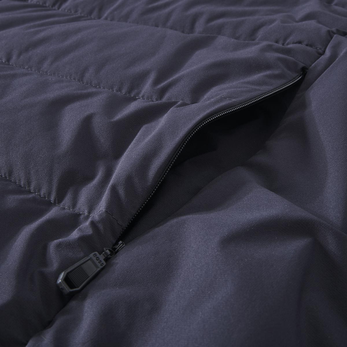 BOSS Steppjacke mit Stretch, wasserabweisend dunkelblau