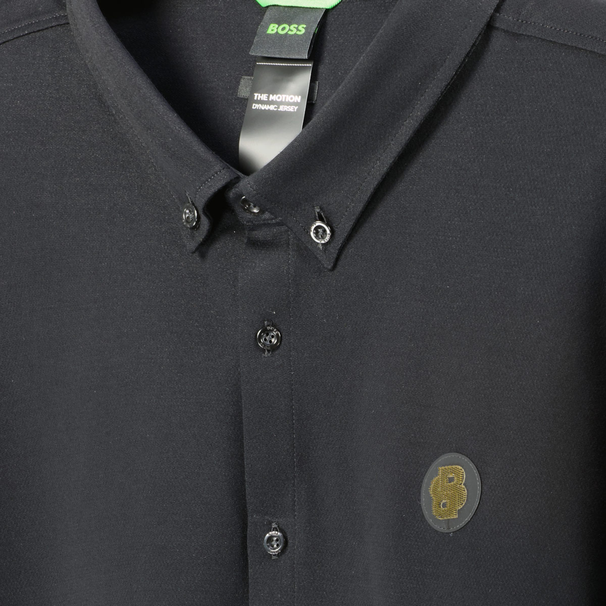 BOSS Freizeithemd aus Stretch-Jersey schwarz