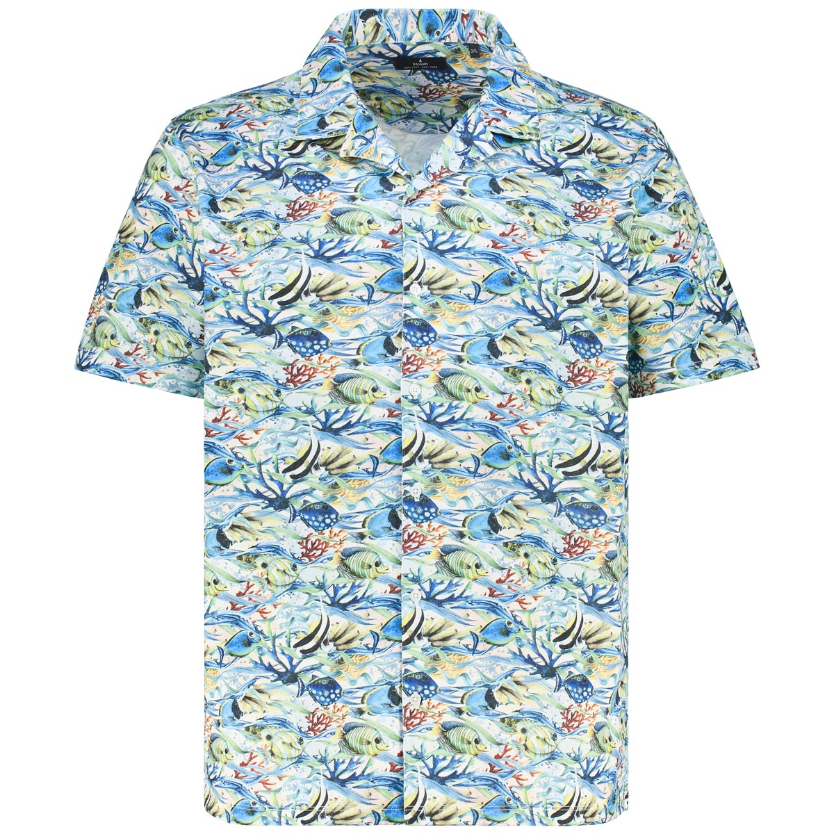 Freizeithemd mit Allover-Muster, knitterarm