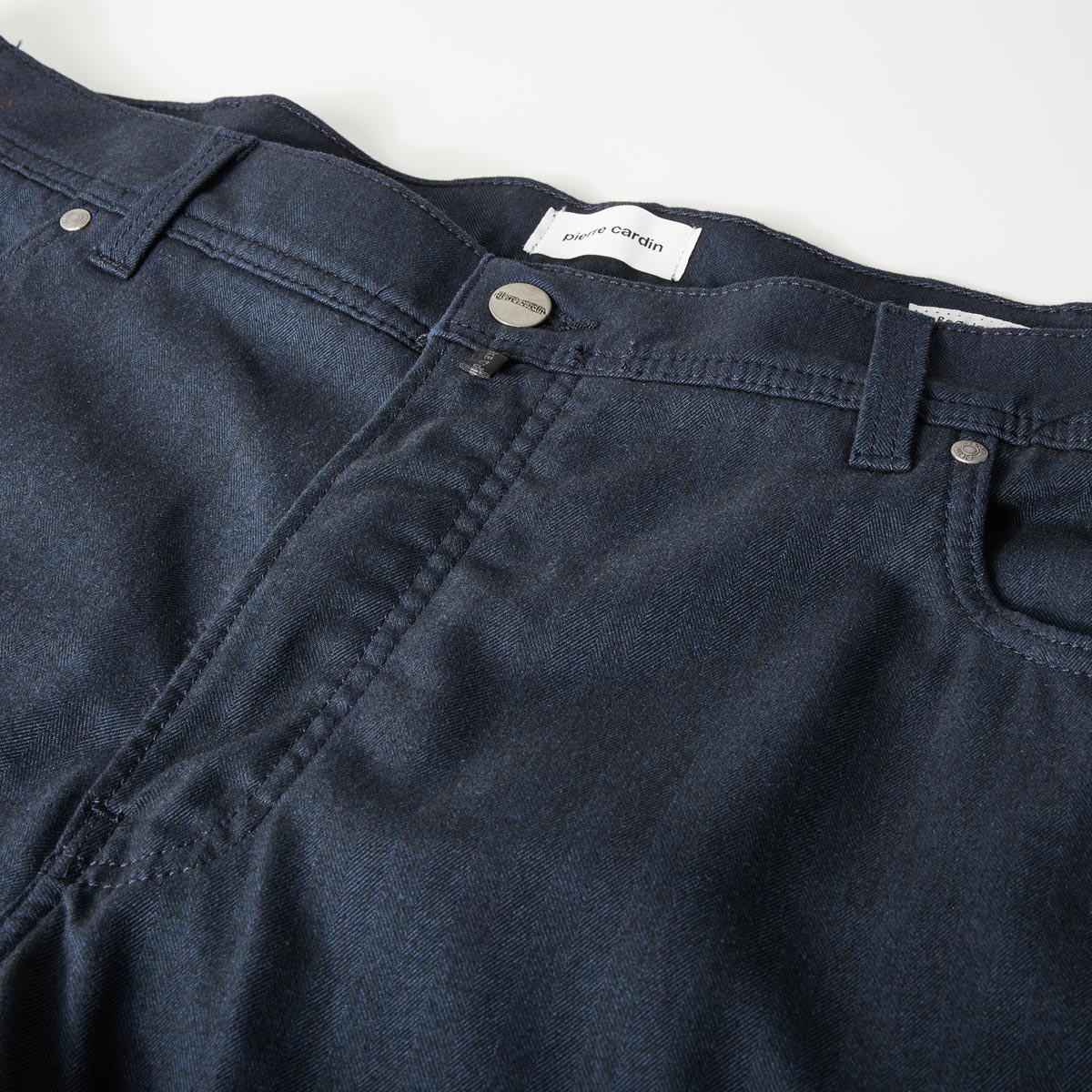Pierre Cardin Five-Pocket-Hose „Lyon“ mit Stretch, Tapered Fit blau