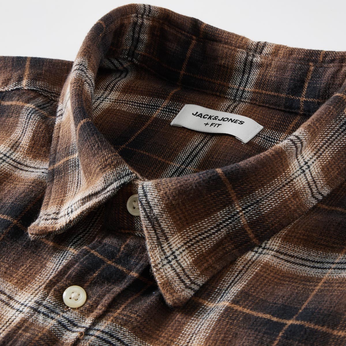 Jack&Jones Kariertes Flanellhemd schwarz