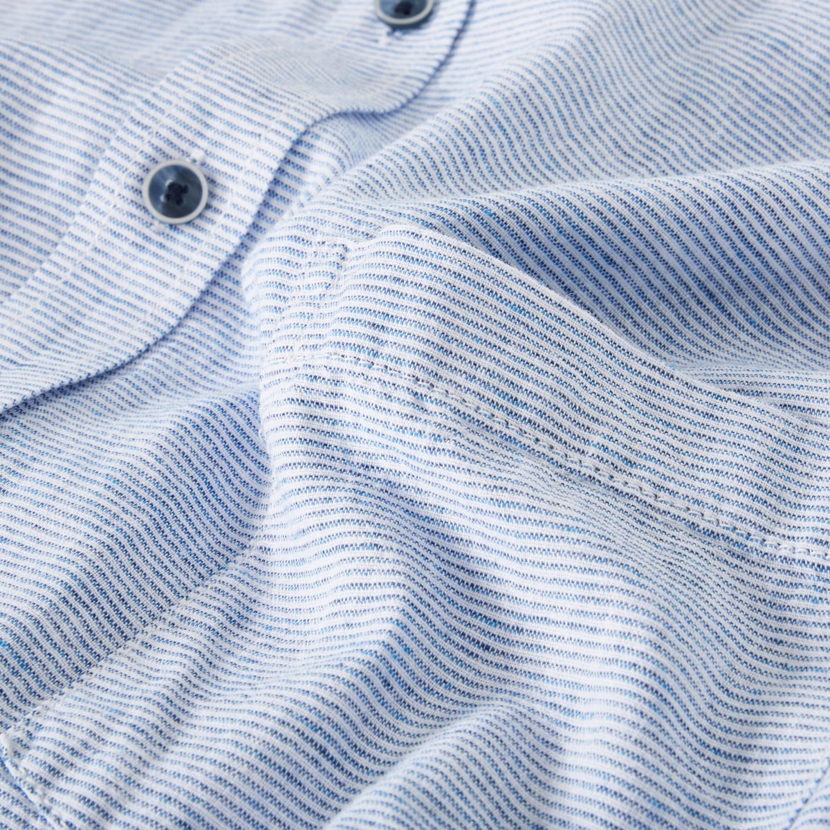 CASA MODA Freizeithemd mit Leinen jeansblau