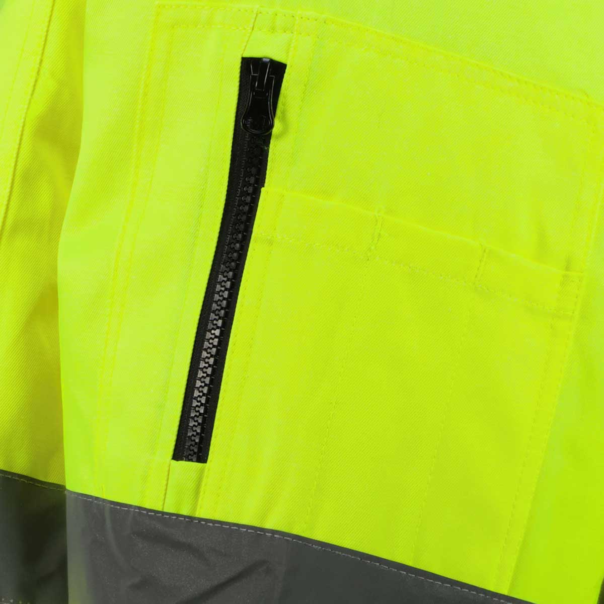 Abraxas Warnjacke gefüttert mit abnehmbaren Ärmeln gelb