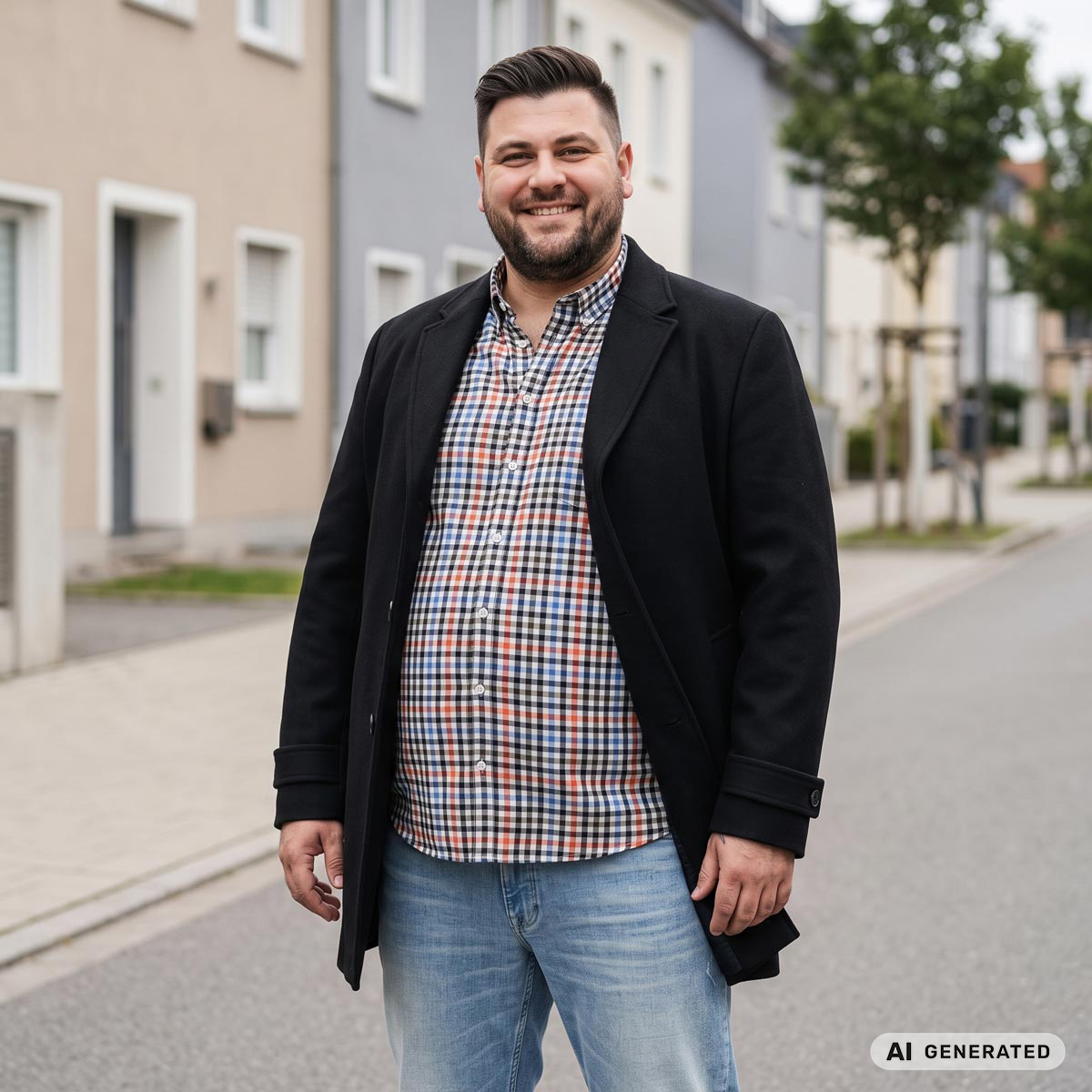 Jack&Jones Wollmantel mit fleckenresistenter Ausrüstung schwarz