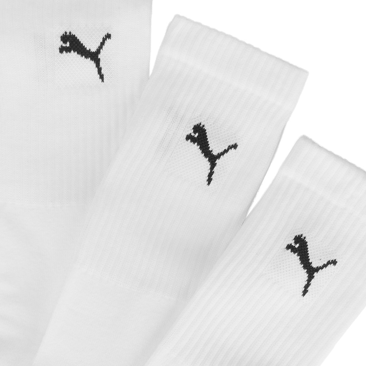 Puma 3er-Pack Sport- und Freizeitsocken mit verstärkter Ferse weiß
