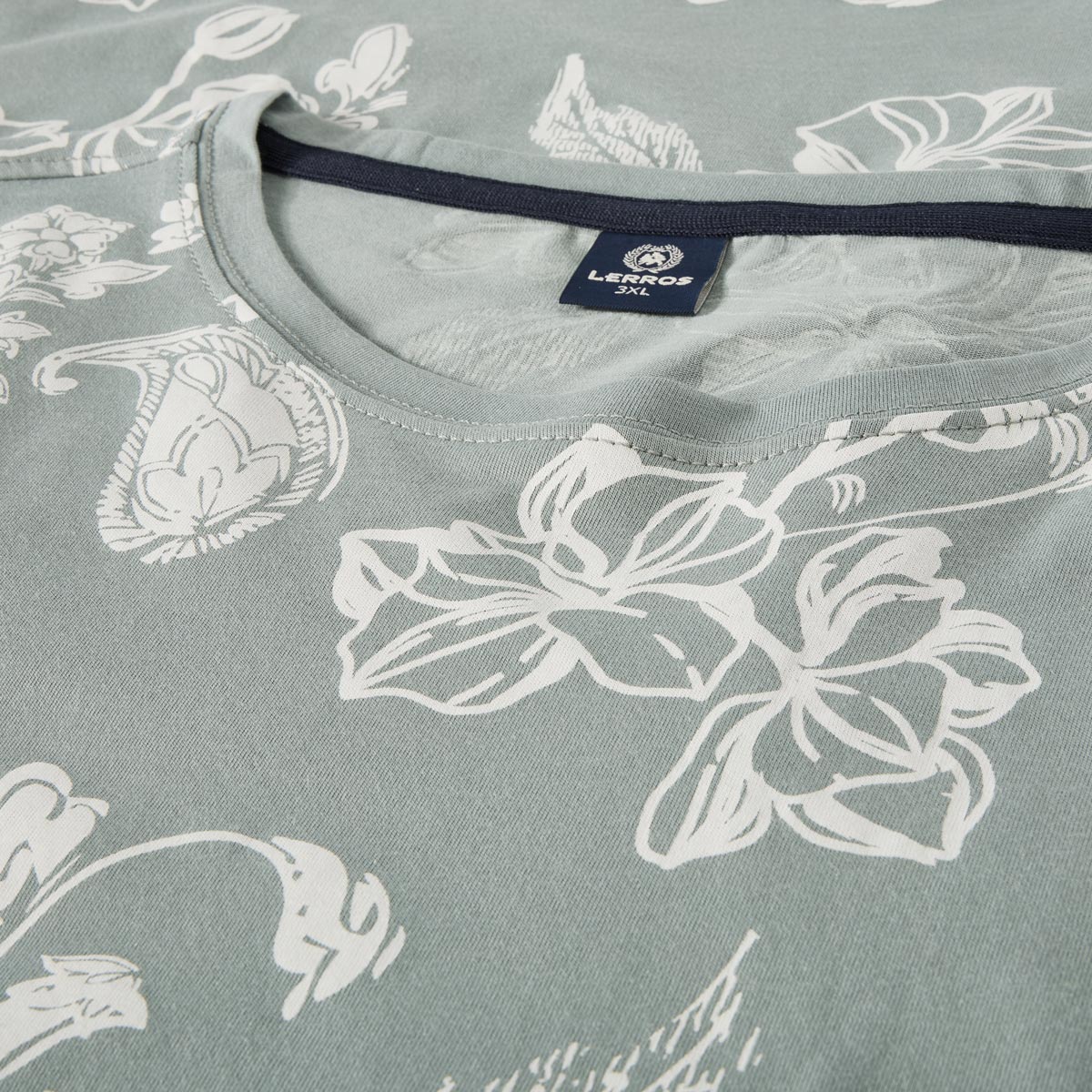 Lerros T-Shirt mit Allover-Muster grau