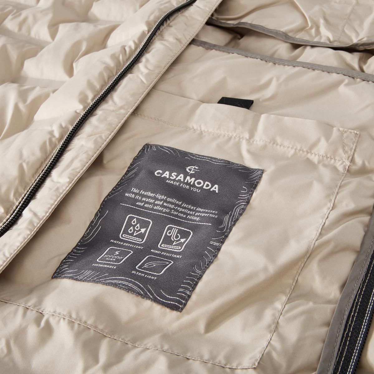 CASA MODA Steppweste, wind- und wasserabweisend beige