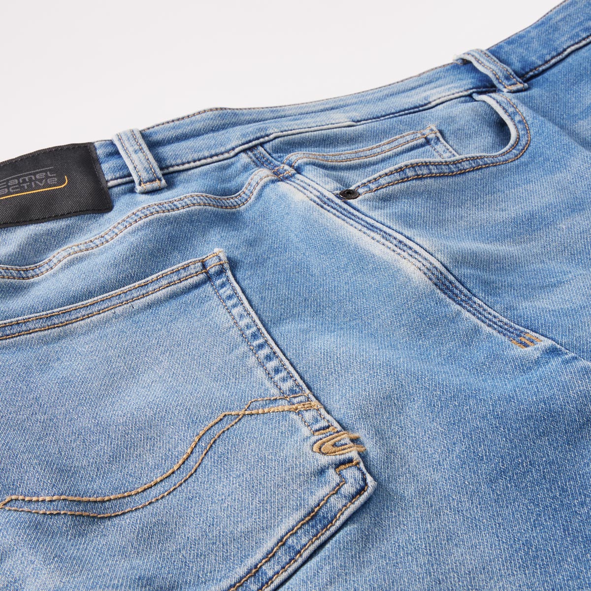 camel active Jeans-Shorts mit Stretch mittelblau