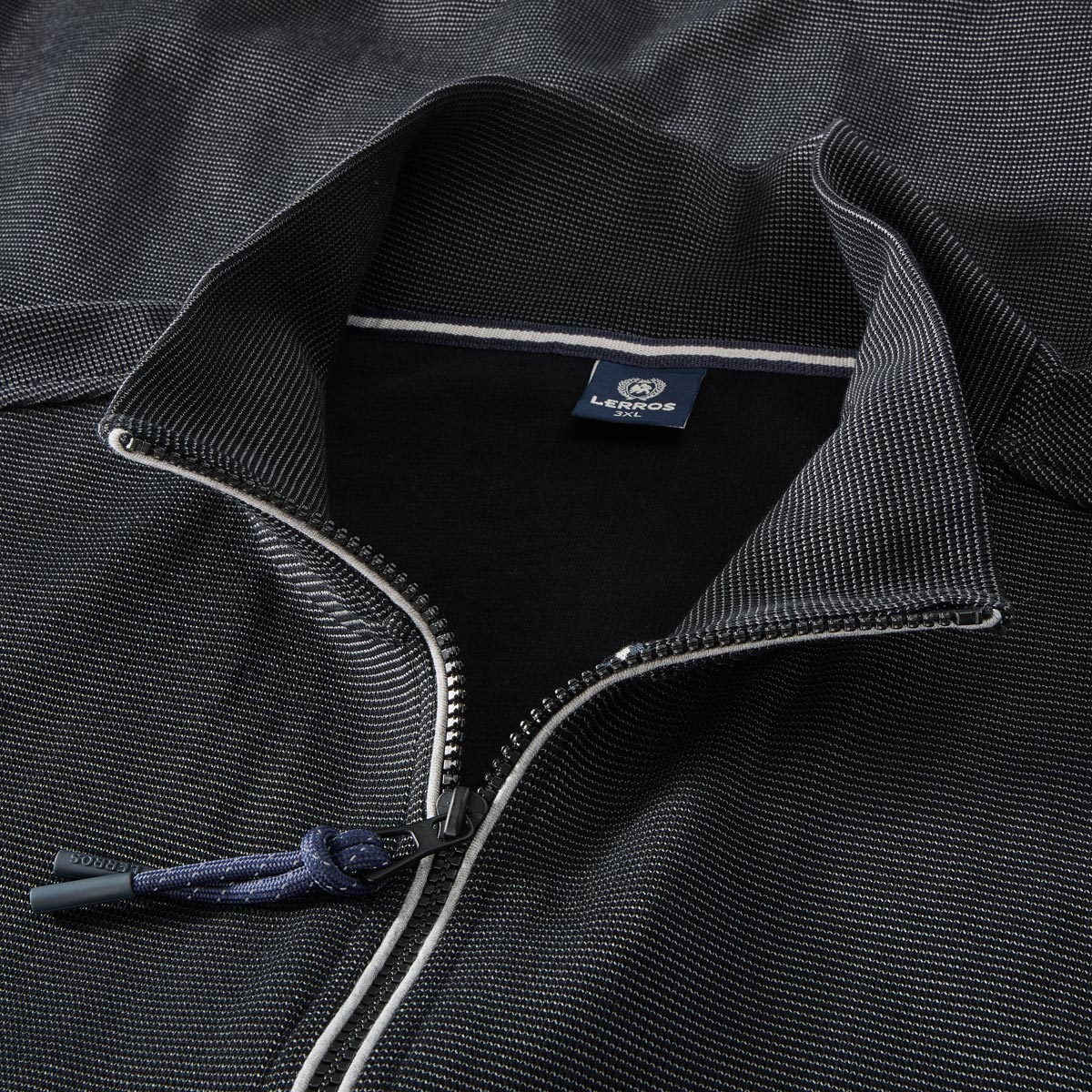 Lerros Sweatjacke aus Baumwollmischung schwarz