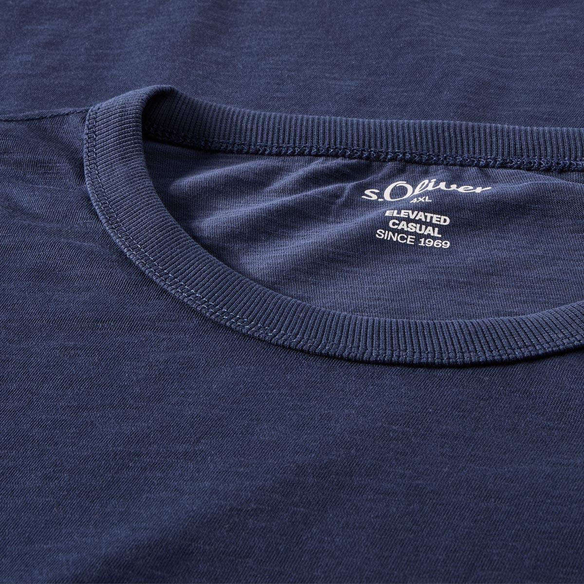 s.Oliver Longsleeve mit Print dunkelblau