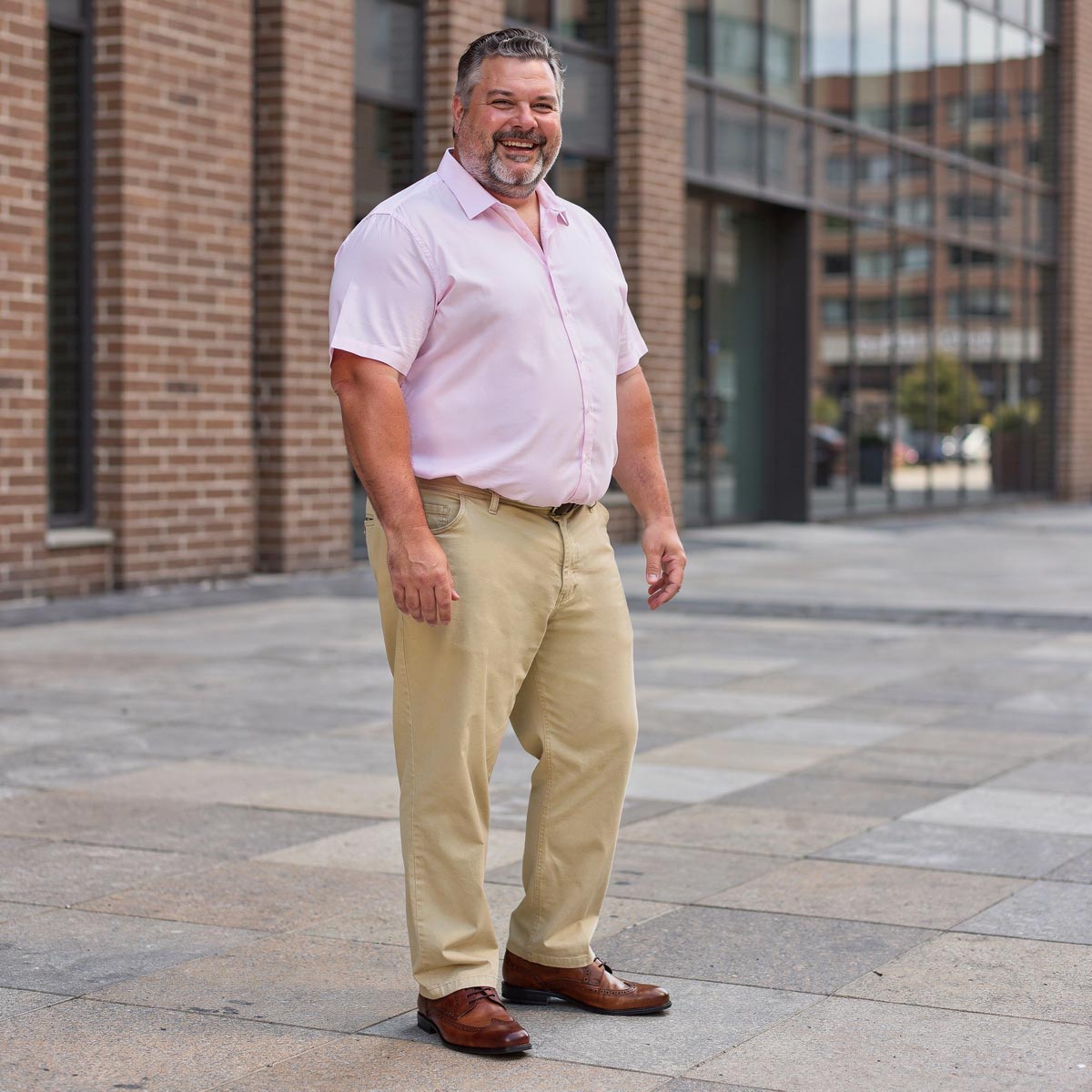 Pfundskerl Baumwollhose mit Stretch, Tapered Fit beige