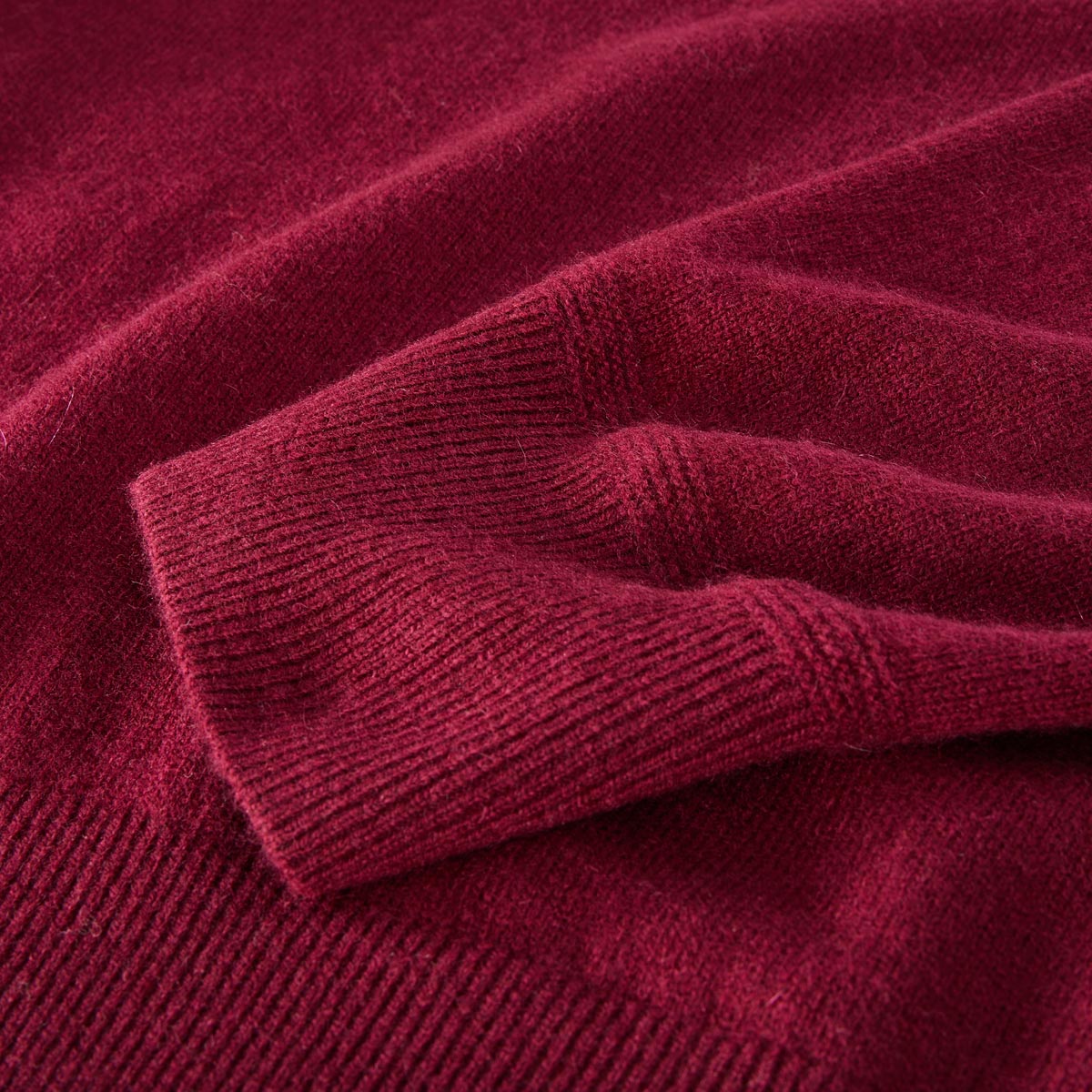 Lerros Strickpullover mit Kaschmir dunkelrot