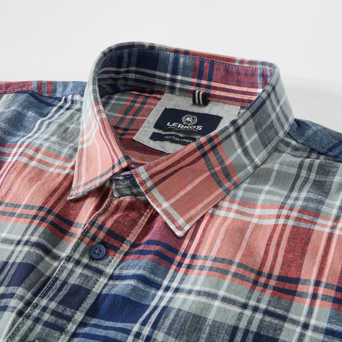 Lerros Freizeithemd mit Leinen orange