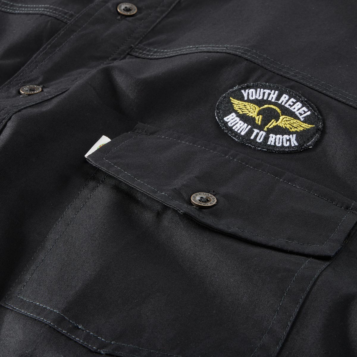 Kamro Freizeithemd aus Baumwolle schwarz