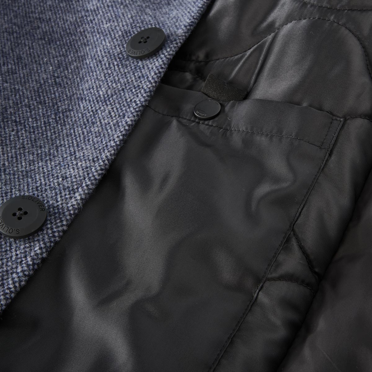 s.Oliver Kurzmantel aus Wollmischung blau