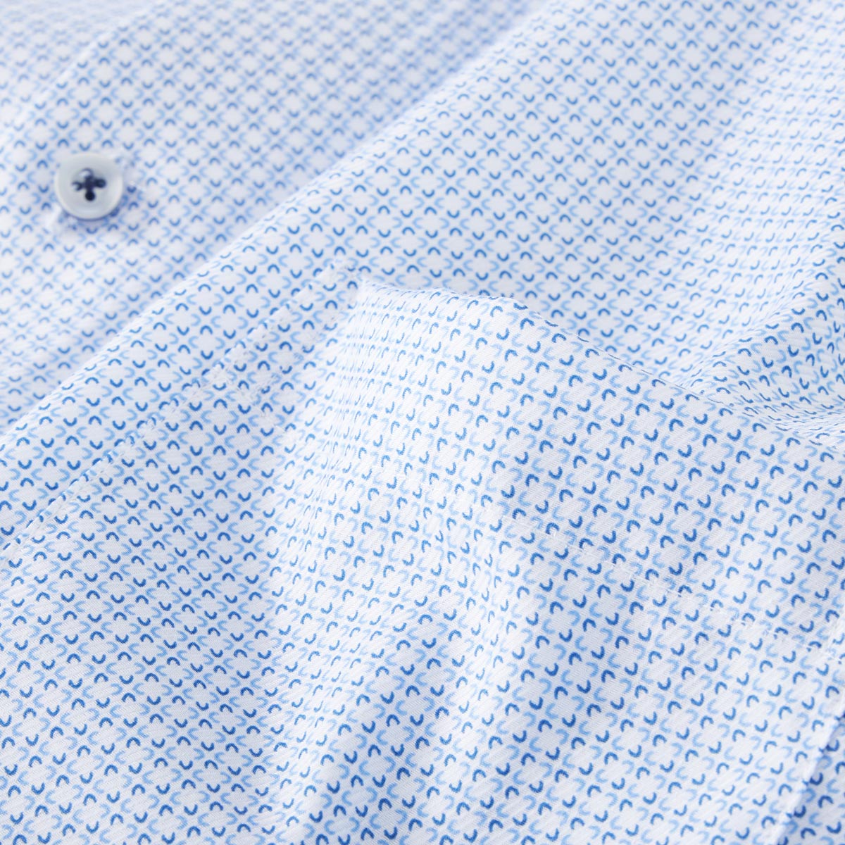 VENTI Businesshemd mit Allover-Muster blau