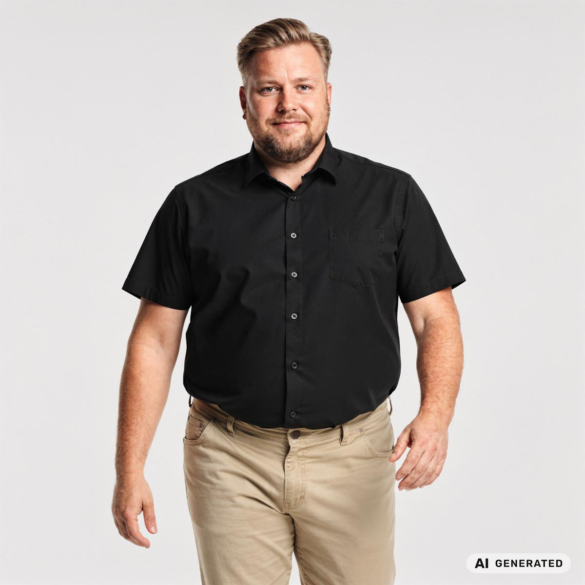 Pfundskerl Businesshemd aus reiner Baumwolle schwarz