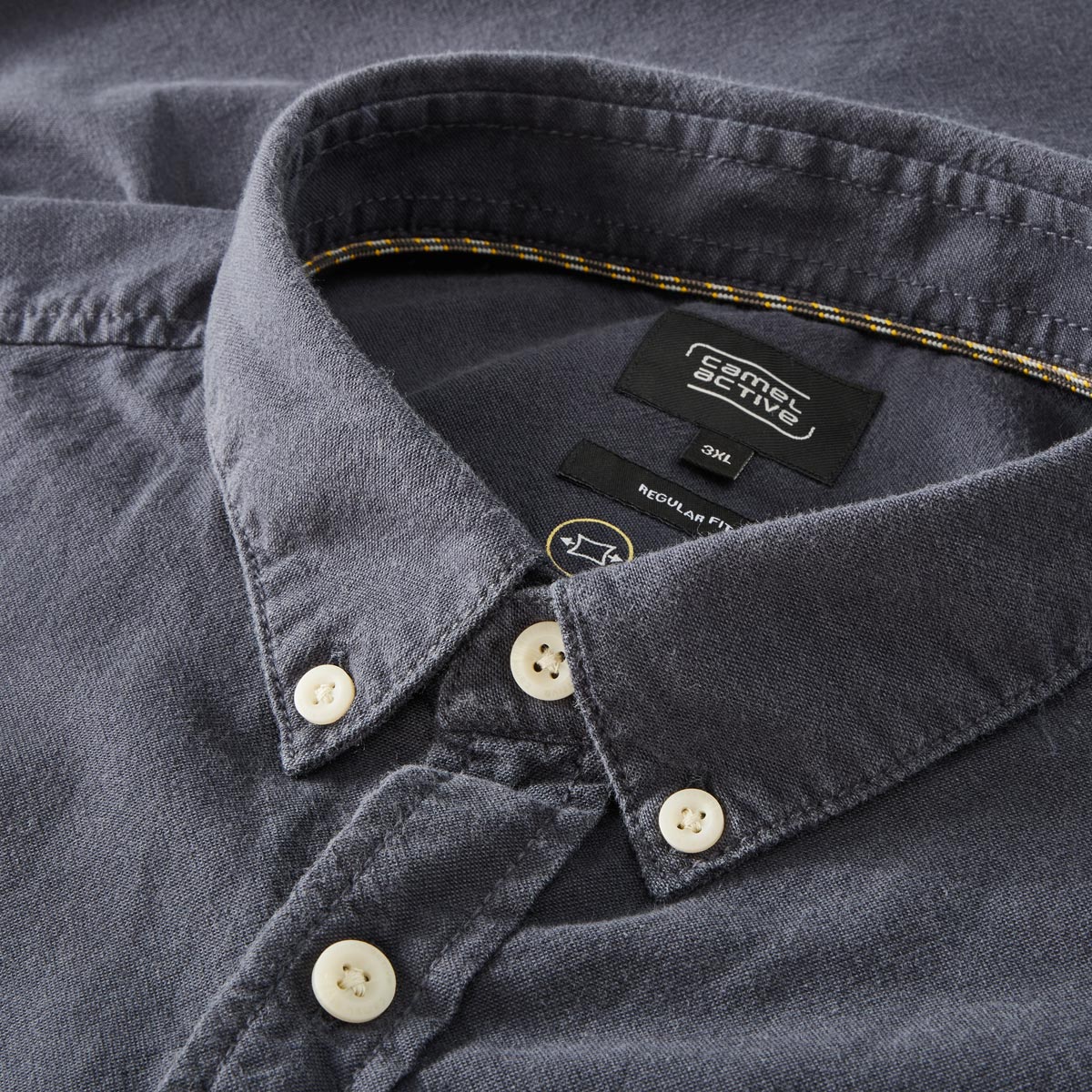 camel active Freizeithemd aus Baumwolle dunkelblau