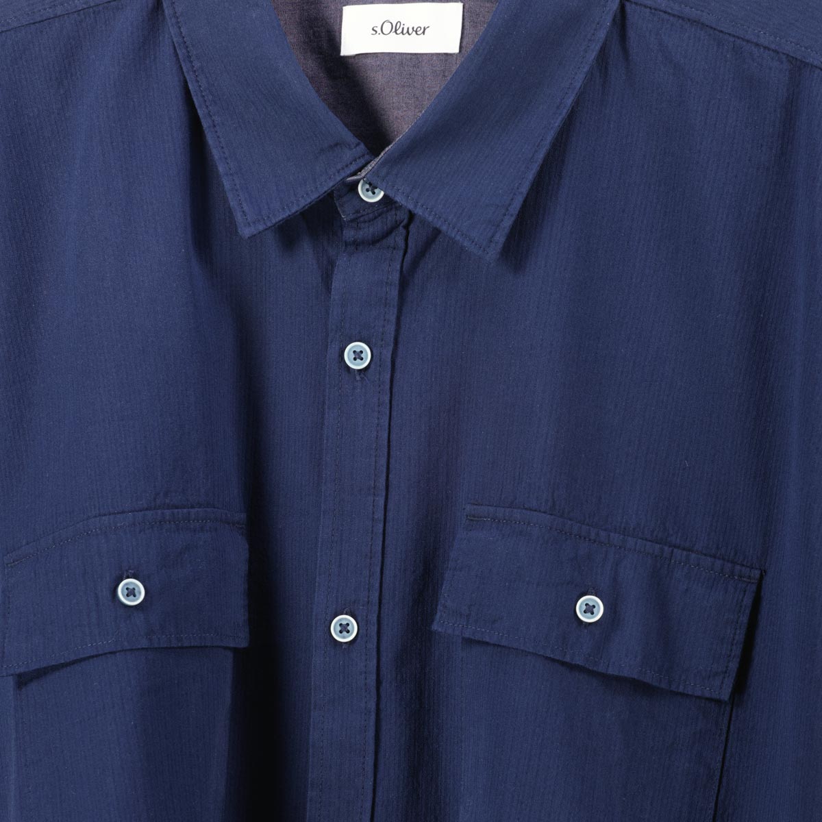 s.Oliver Freizeithemd aus Baumwolle blau s.Oliver Freizeithemd aus Baumwolle blau