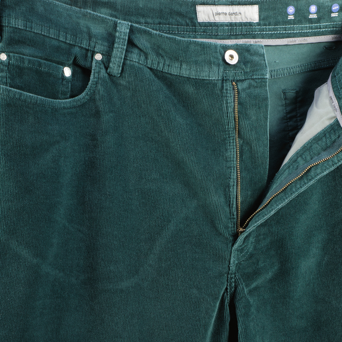 Pierre Cardin Cordhose "Lyon" mit Stretch, Slim Fit dunkelgrün