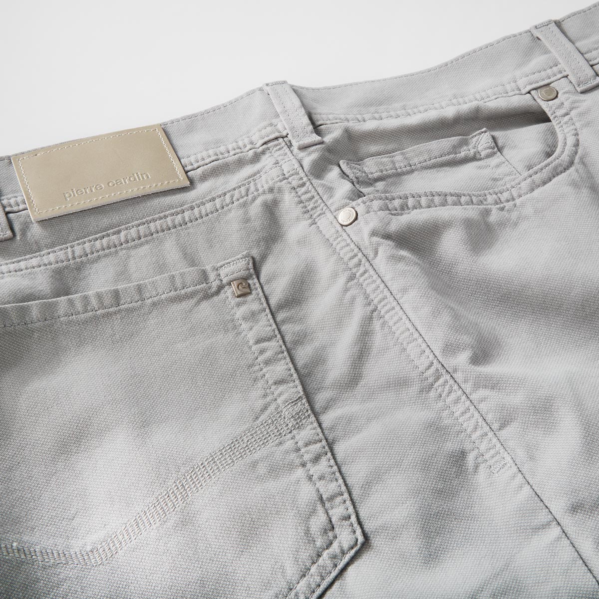 Pierre Cardin Baumwollhose mit Stretch "Lyon", Tapered Fit dunkelgrau