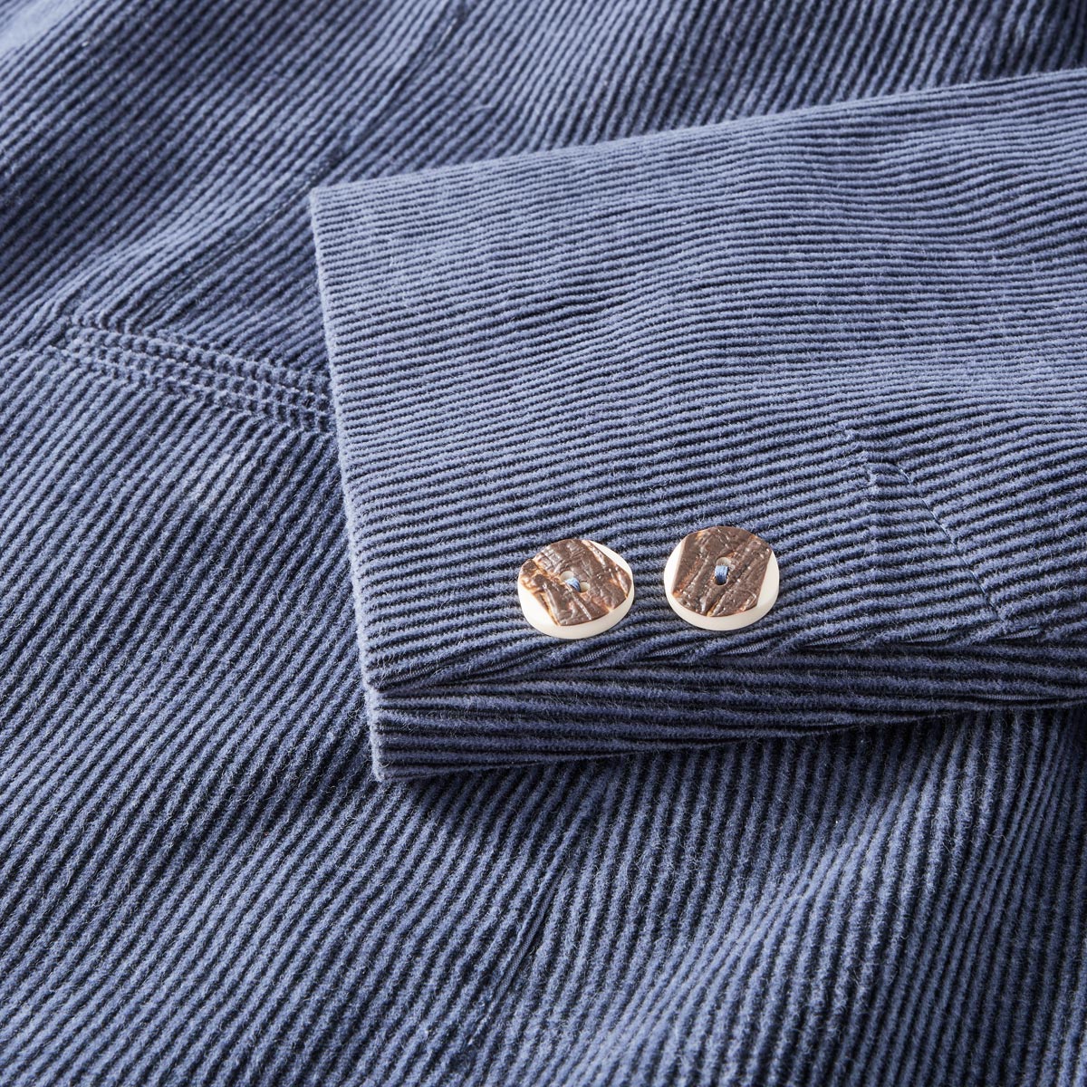 Weis Trachtensakko aus Baumwoll-Cord mit Stretch blau