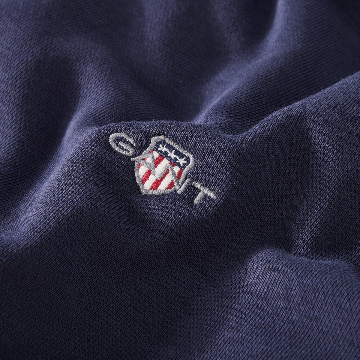 Gant Basic-Sweatjacke mit Stehkragen dunkelblau