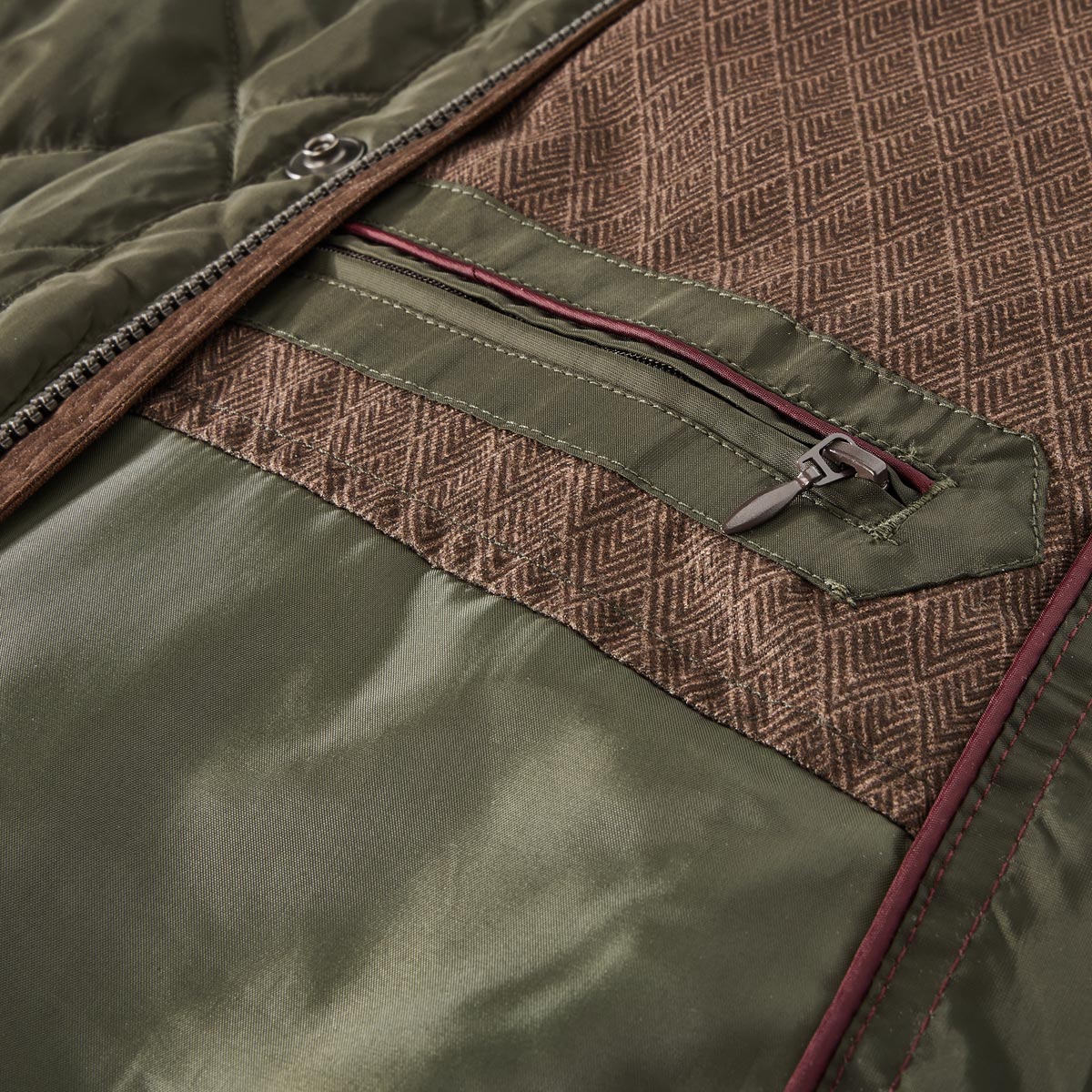 S4 Jackets Steppjacke mit Kontrastdetails, wasserabweisend grün