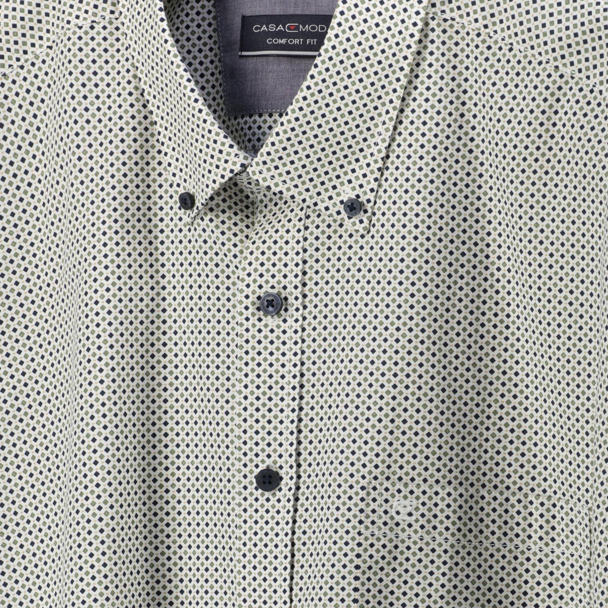 CASA MODA Freizeithemd mit Allover-Muster grün