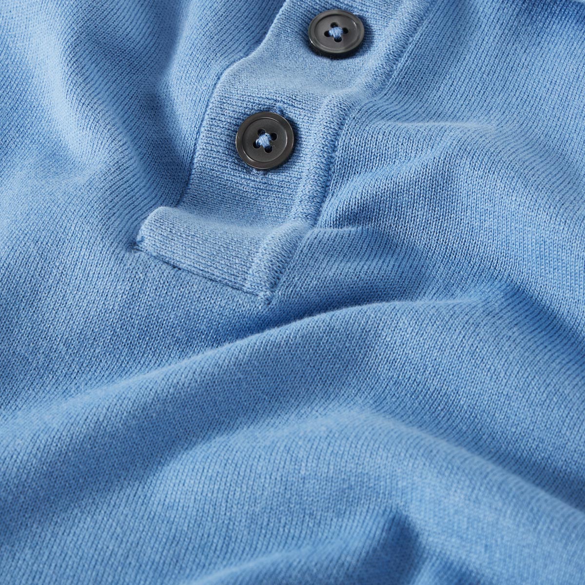 CASA MODA Feinstrick-Poloshirt hellblau