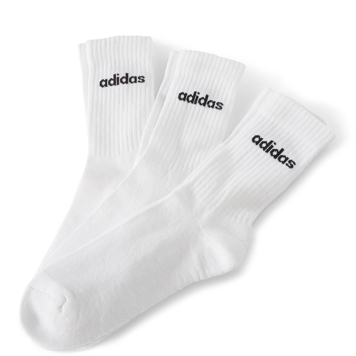 Adidas 3er-Pack Socke Mit Verstärkter Ferse Farbe Weiß Größe, EU43-45