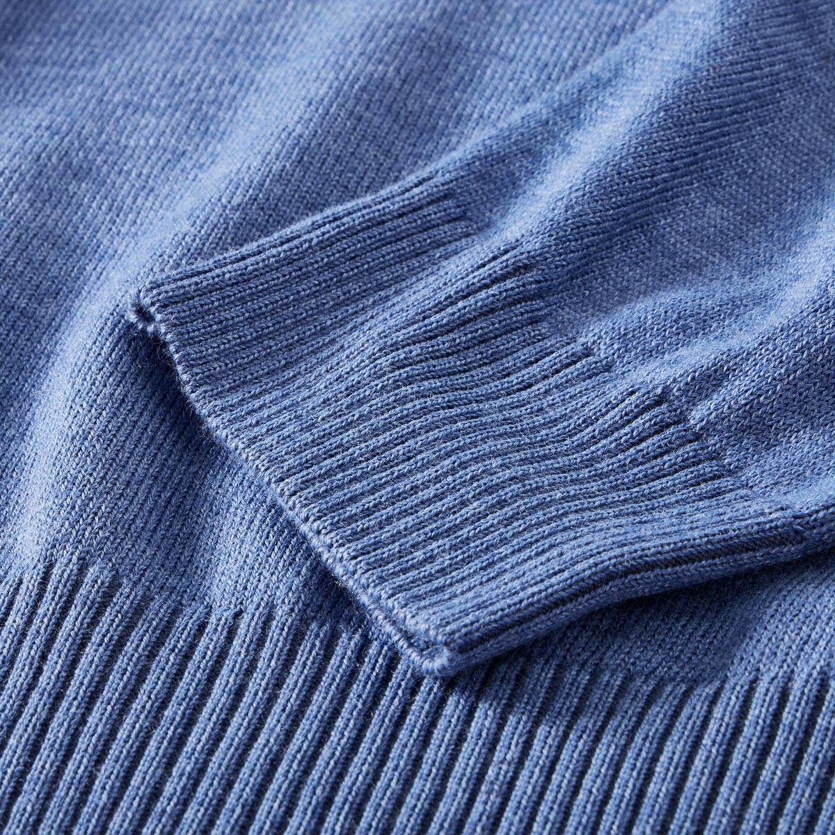 Hajo Pullover mit Polokragen, kratzfrei blau