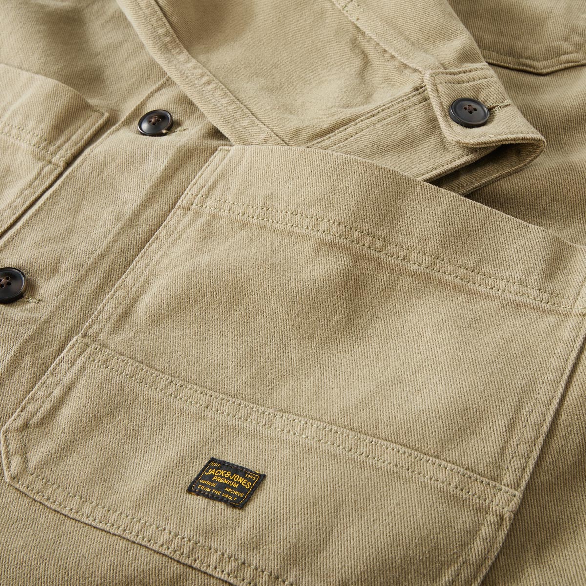 Jack&Jones Jeans-Overshirt aus Biobaumwolle grün