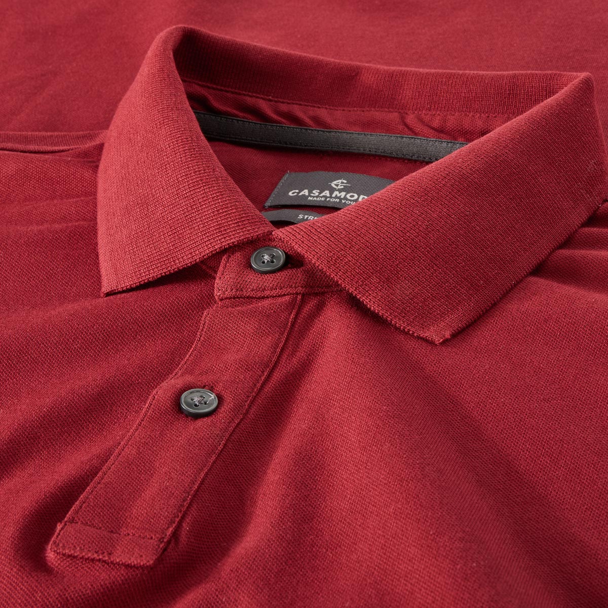 CASA MODA Poloshirt mit Elasthan rot
