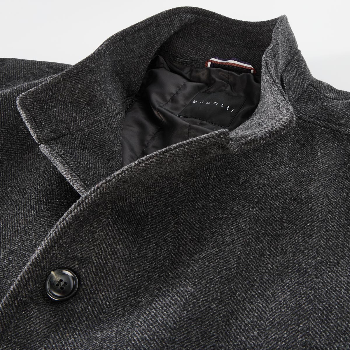 bugatti Wollmantel mit heraustrennbarem Westeneinsatz dunkelgrau