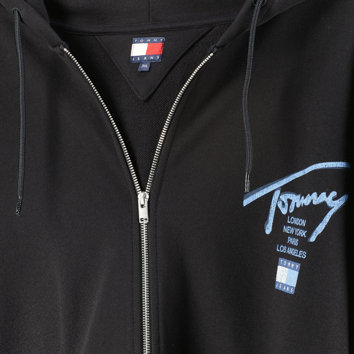 Tommy Jeans Sweatjacke mit Print auf Vorder- und Rückseite schwarz Tommy Jeans Sweatjacke mit Print auf Vorder- und Rückseite schwarz