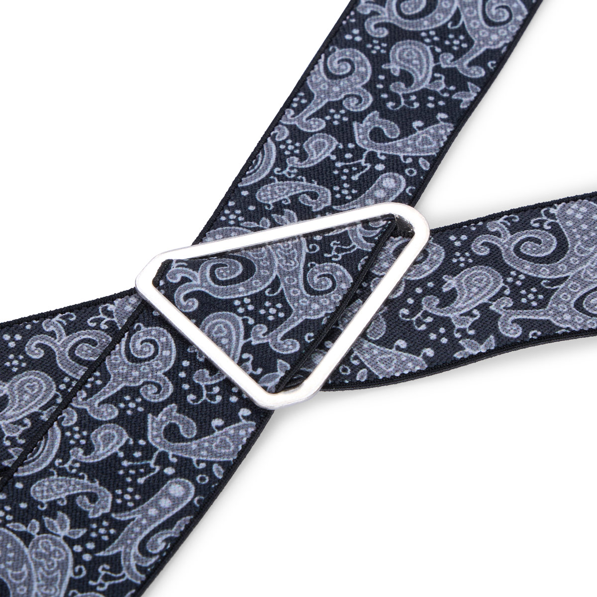 Lindenmann Hosenträger mit floralem Design, verstellbar blau/grau