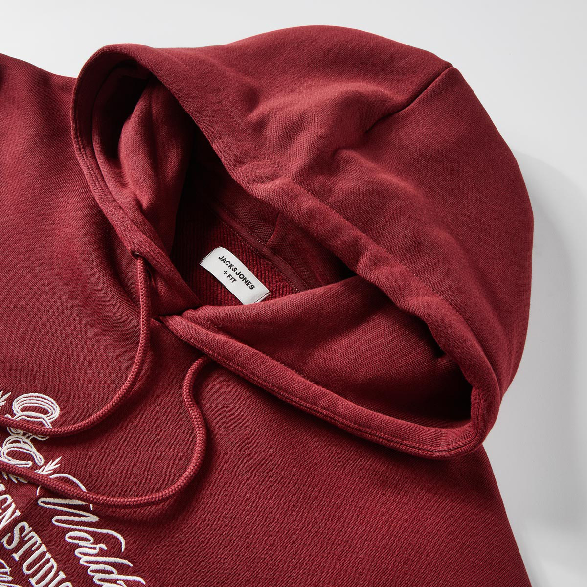 Jack&Jones Hoodie aus Baumwoll-Jersey dunkelrot