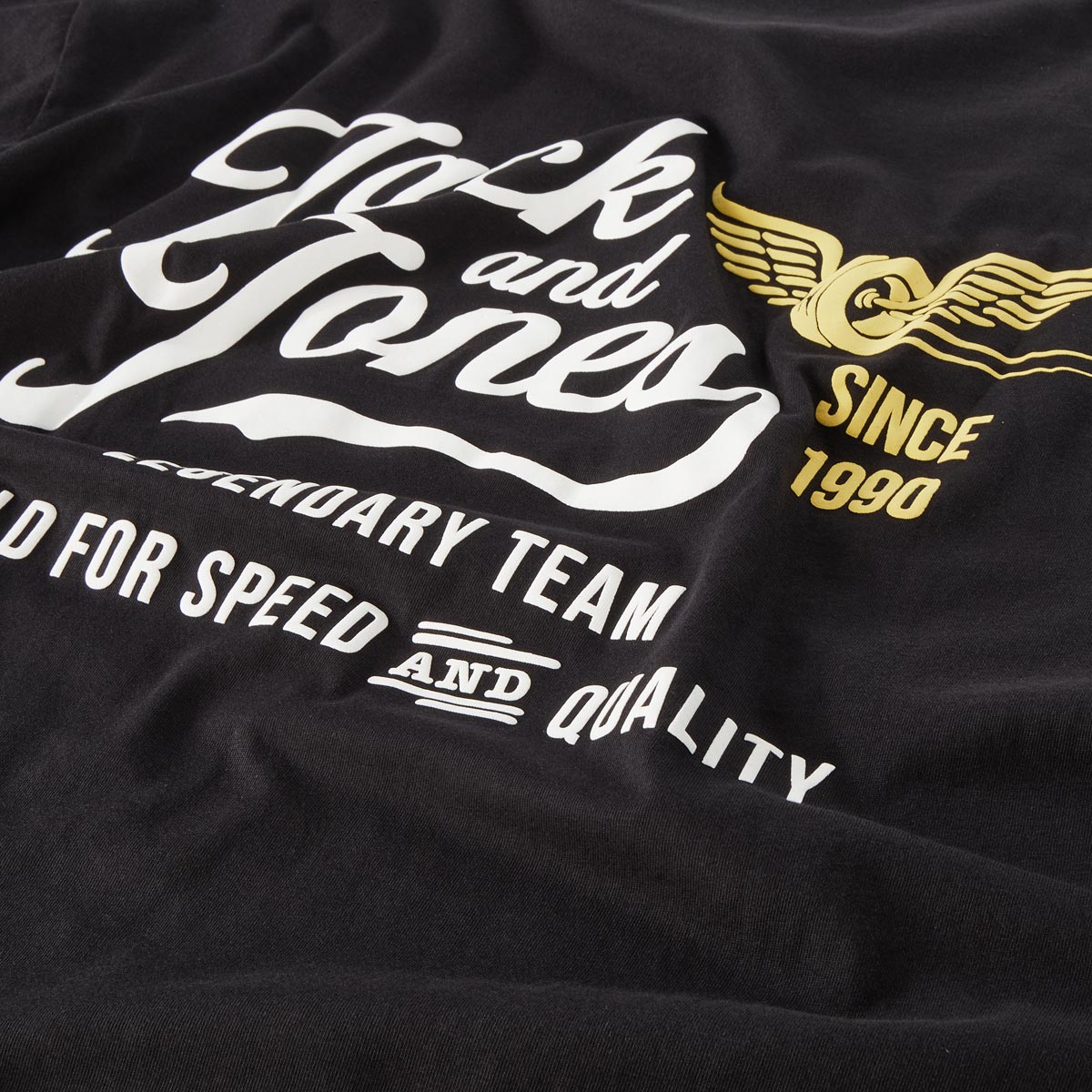 Jack&Jones T-Shirt mit Print auf Vorder- und Rückseite schwarz