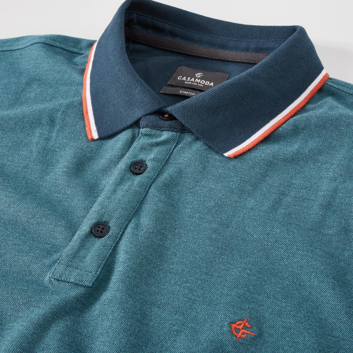 CASA MODA Poloshirt mit Elasthan türkis