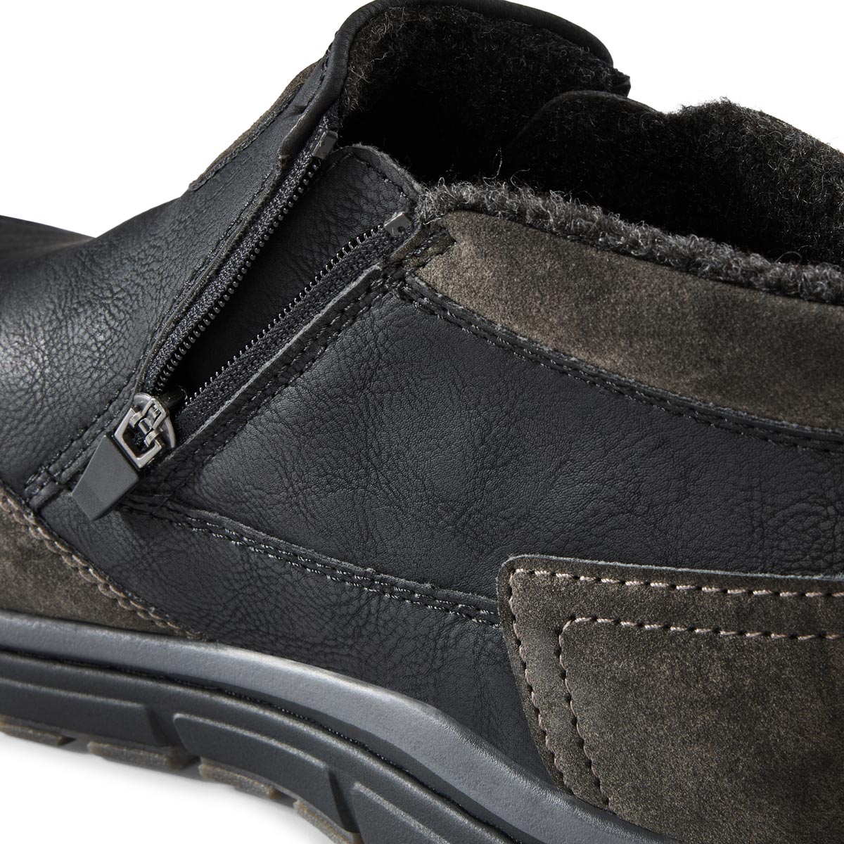 bugatti Freizeitschuh mit Reißverschluss, extraweit schwarz