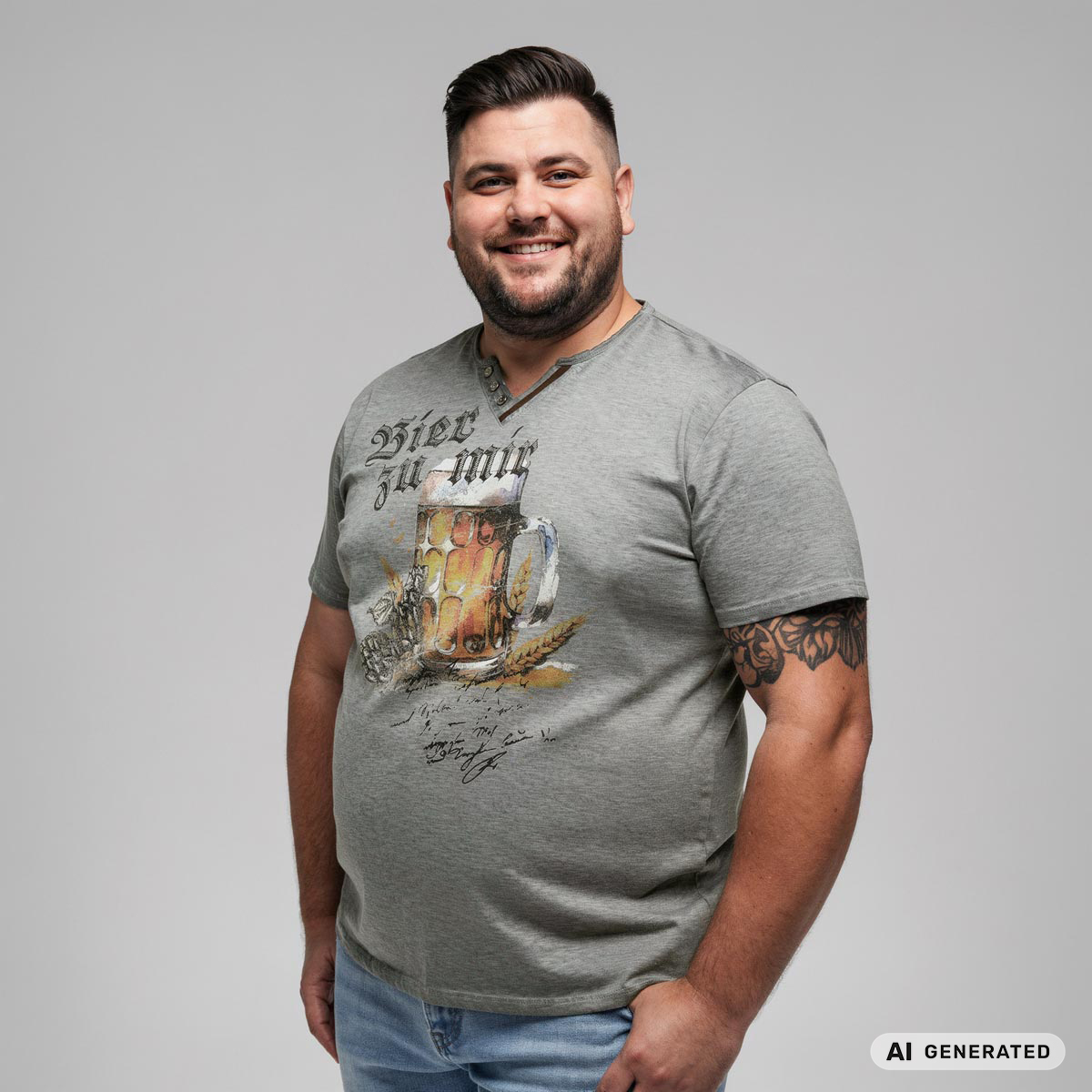 Pfundskerl T-Shirt aus Biobaumwolle grau