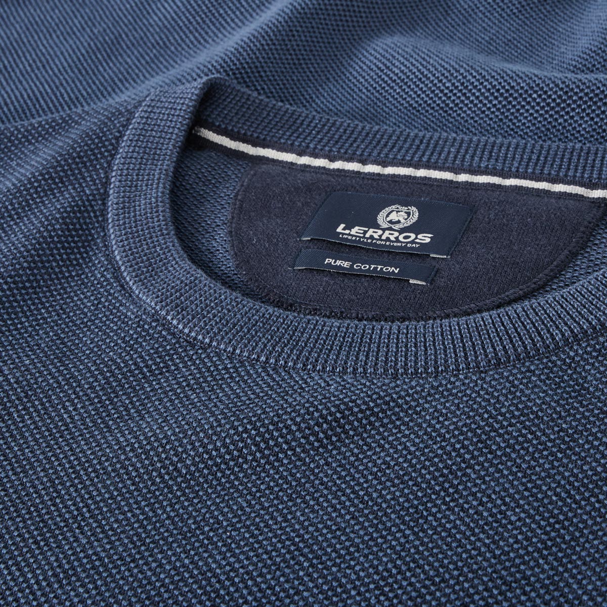 Lerros Pullover aus Baumwolle blau