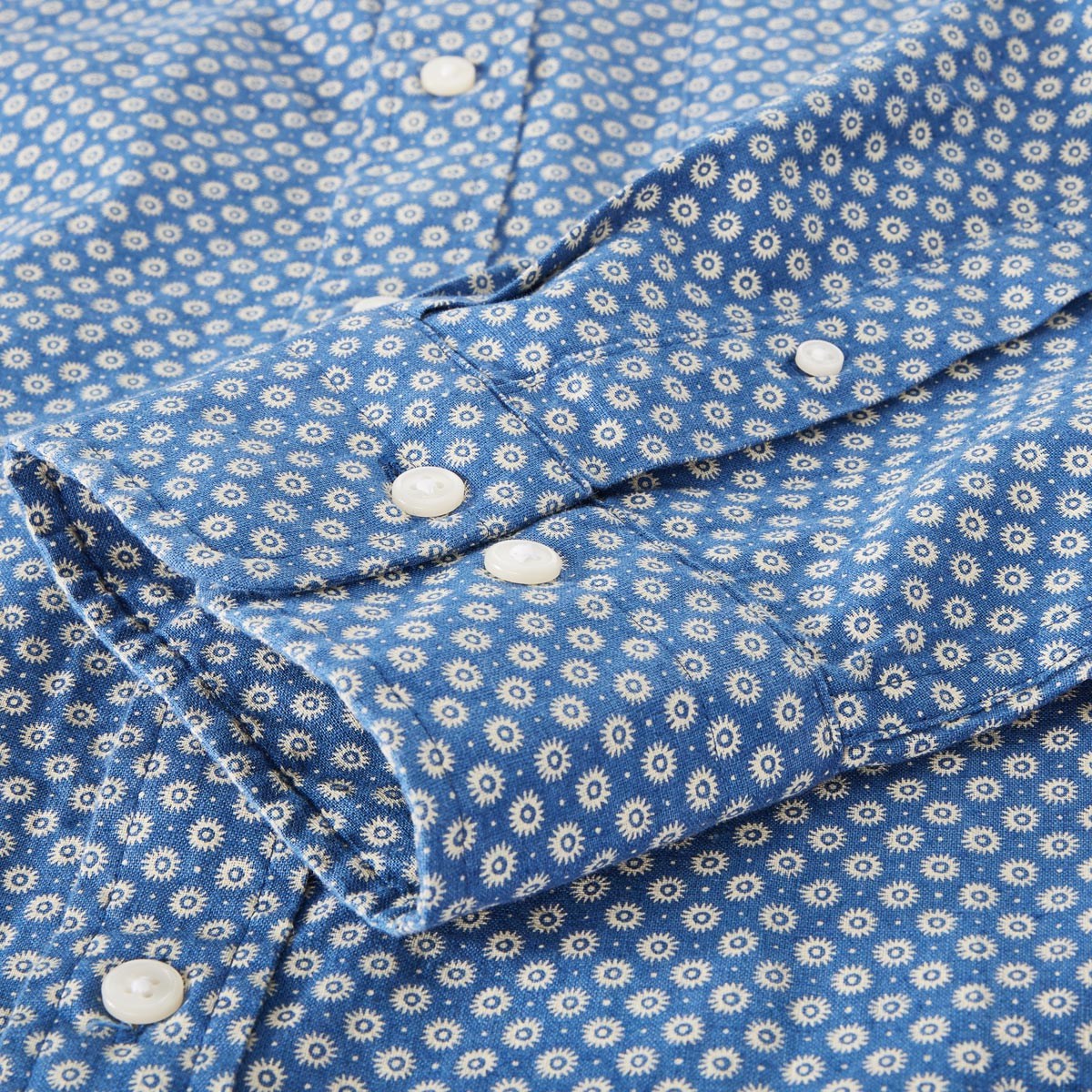 Gant Freizeithemd mit Leinen blau